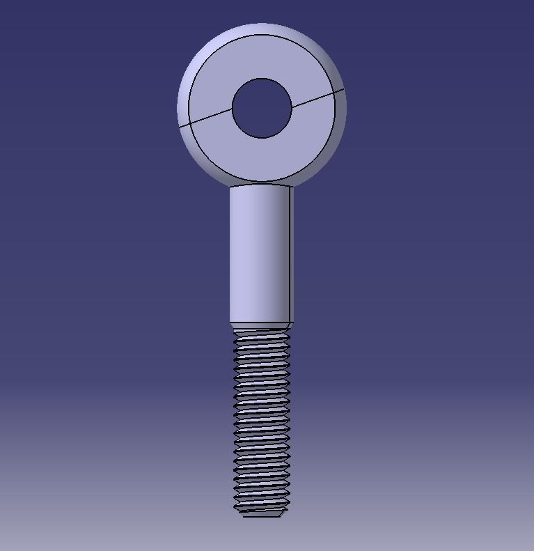 M12 Eye Bolt 3D print model_3