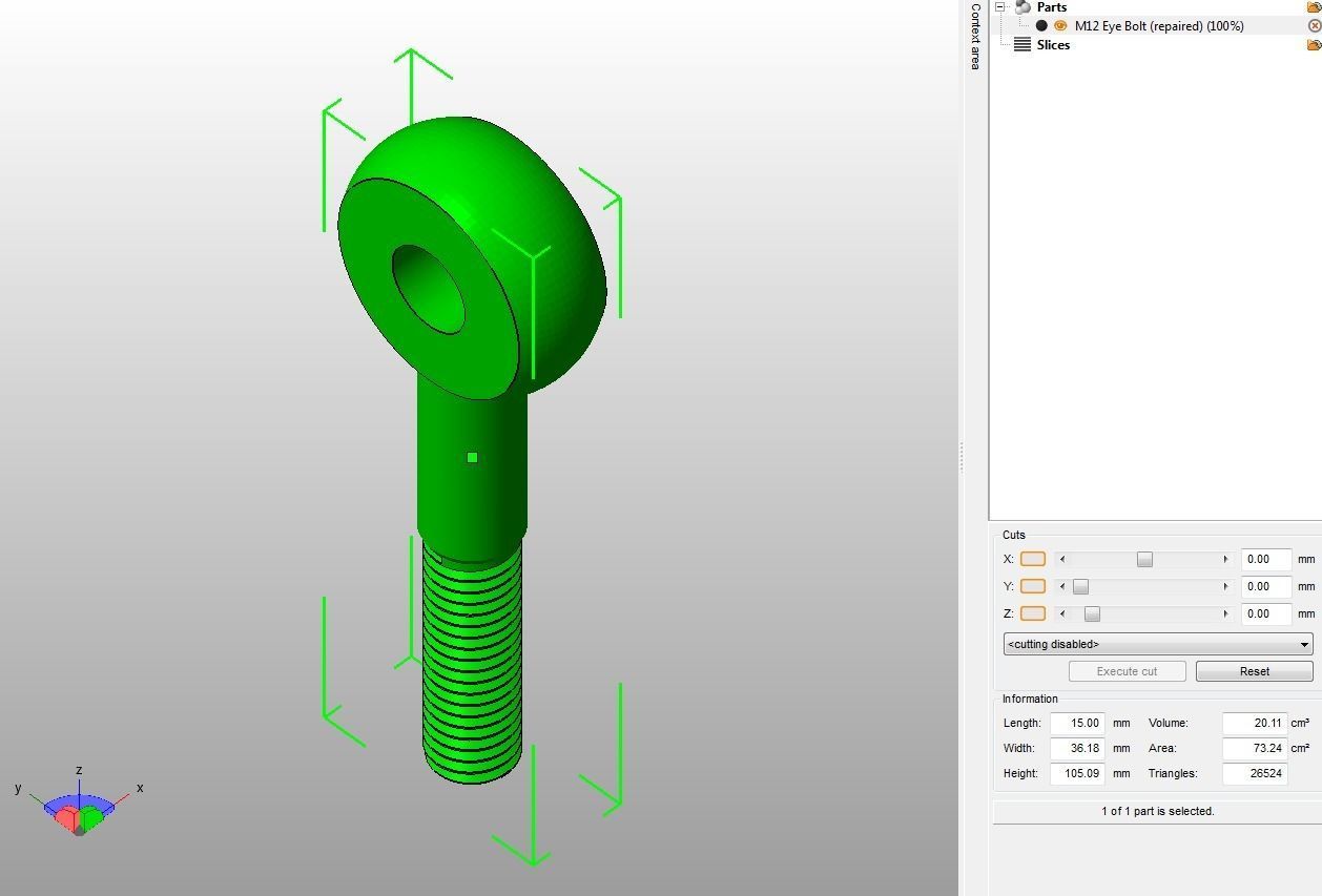 M12 Eye Bolt 3D print model_13
