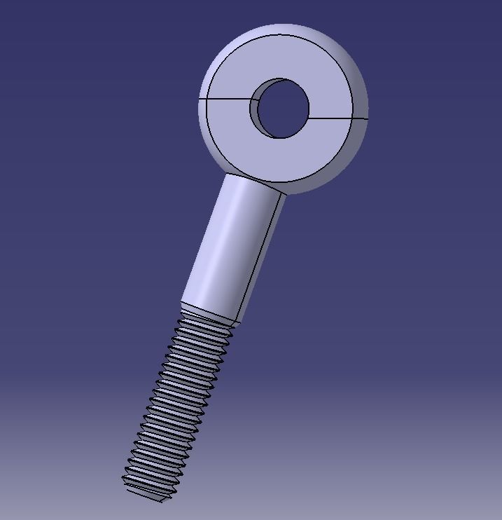 M12 Eye Bolt 3D print model_6