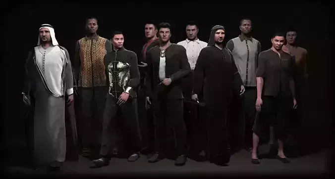 Realistic 3 D People Collection