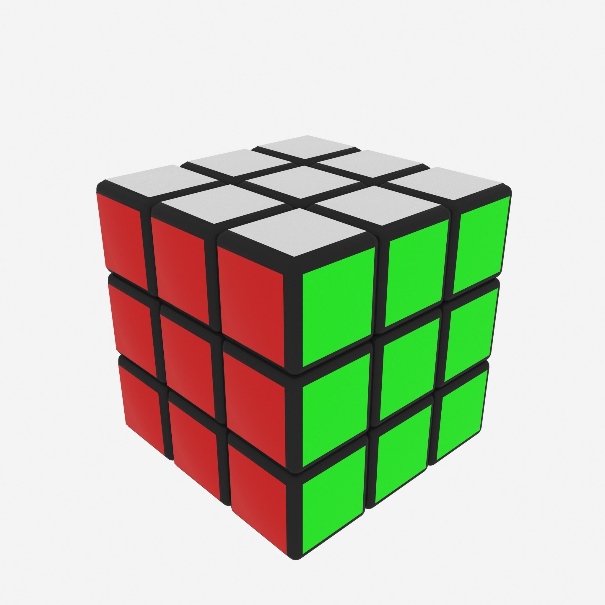 RUBIK S CUBE 3D MODEL Low-poly 3D model_5