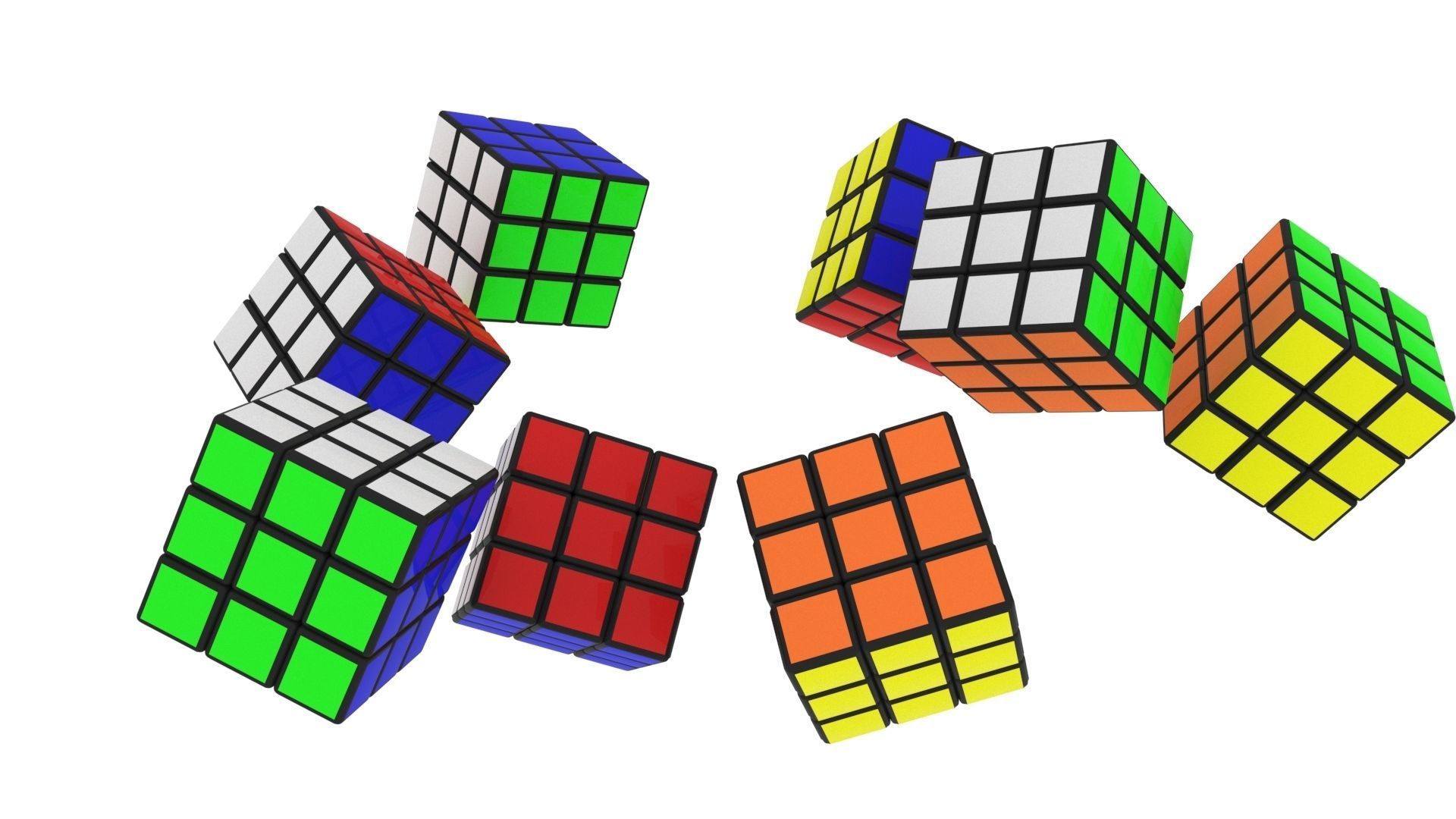 RUBIK S CUBE 3D MODEL Low-poly 3D model_1
