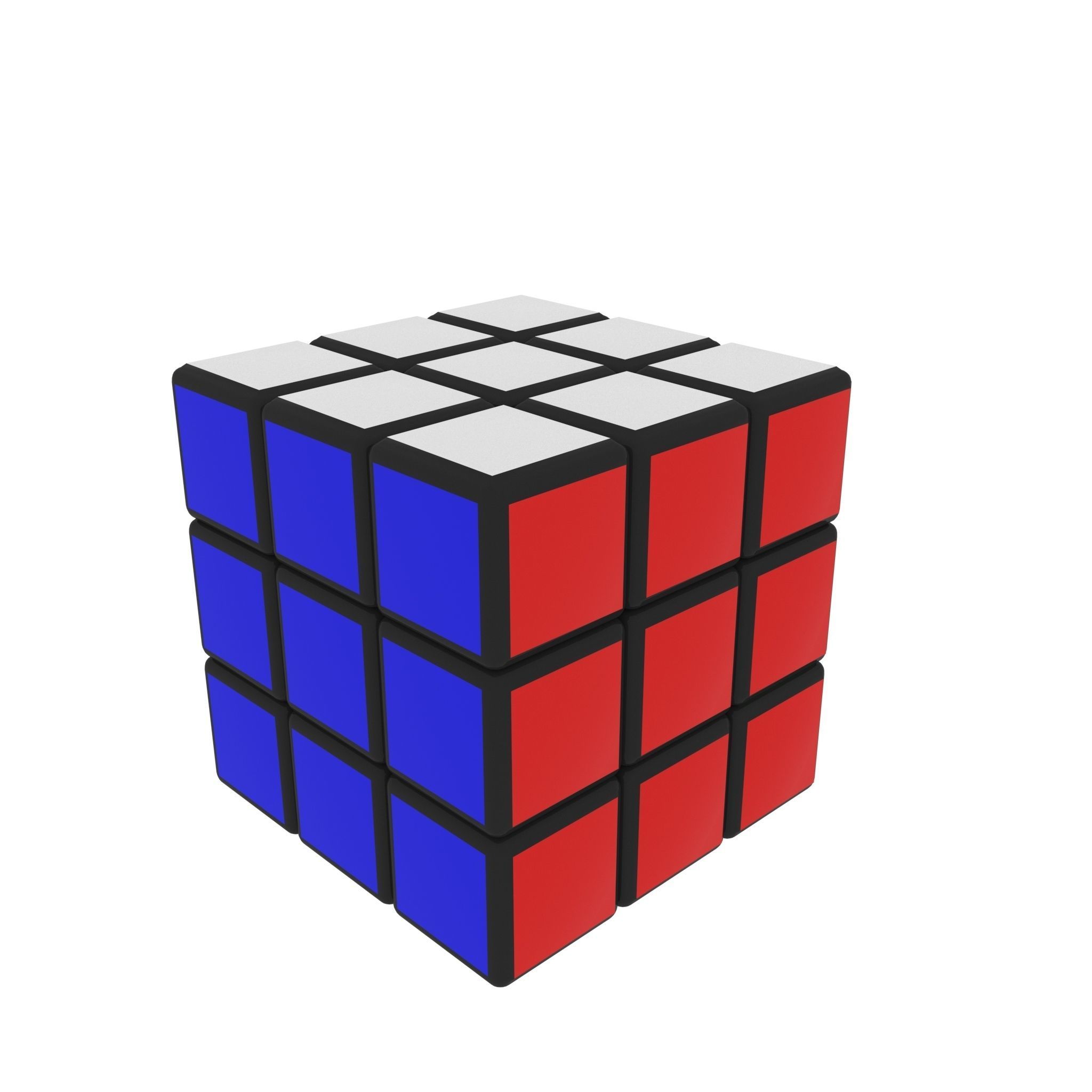 RUBIK S CUBE 3D MODEL Low-poly 3D model_2