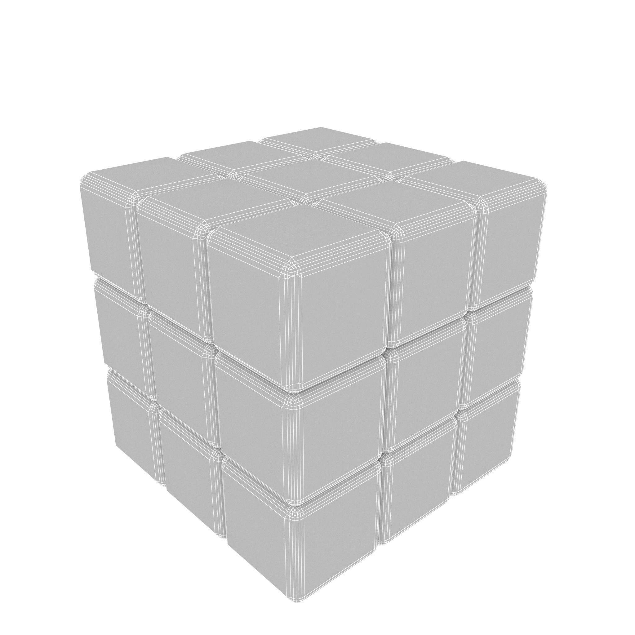 RUBIK S CUBE 3D MODEL Low-poly 3D model_4