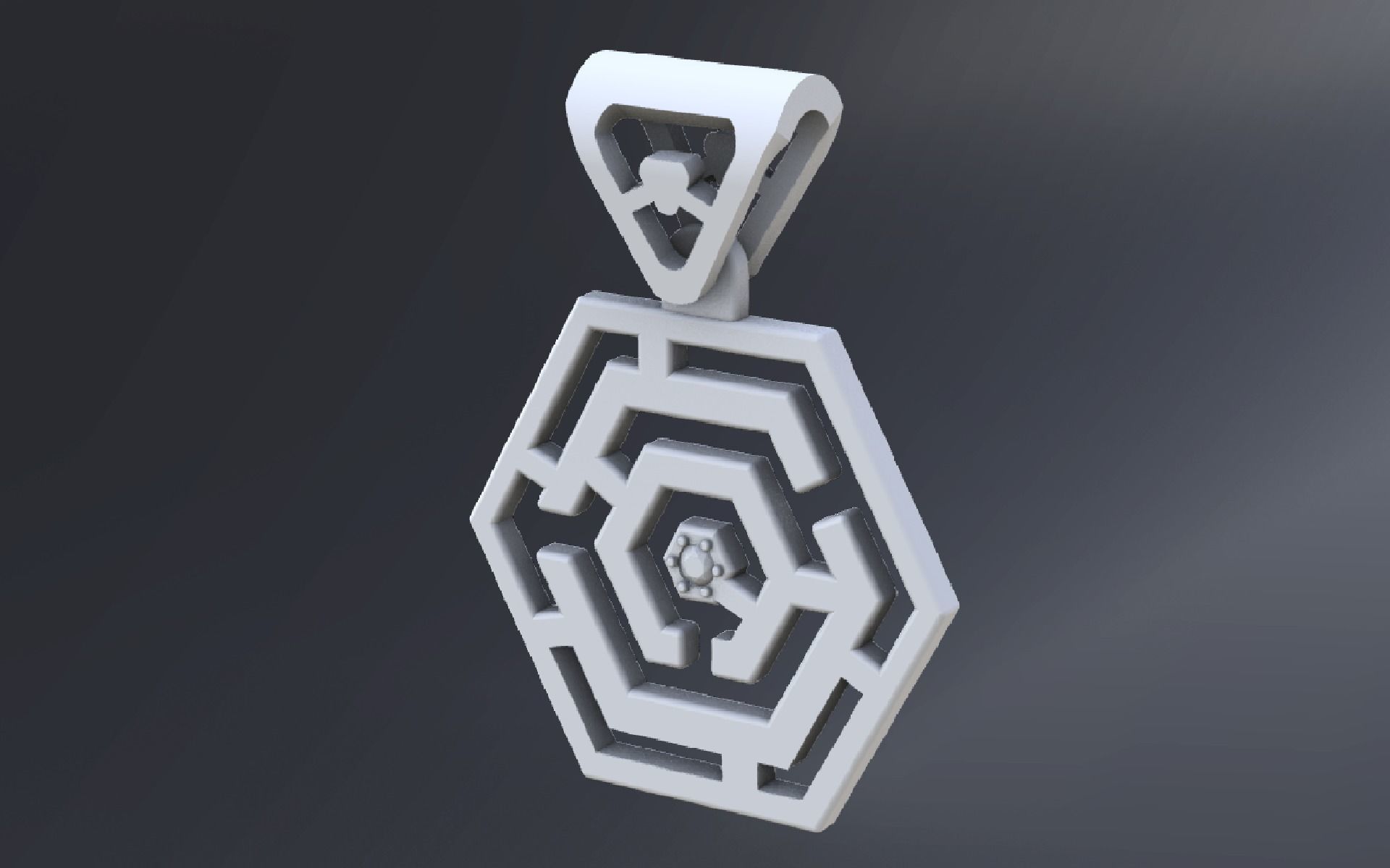 Pendant maze  for CNC or 3D print model_1