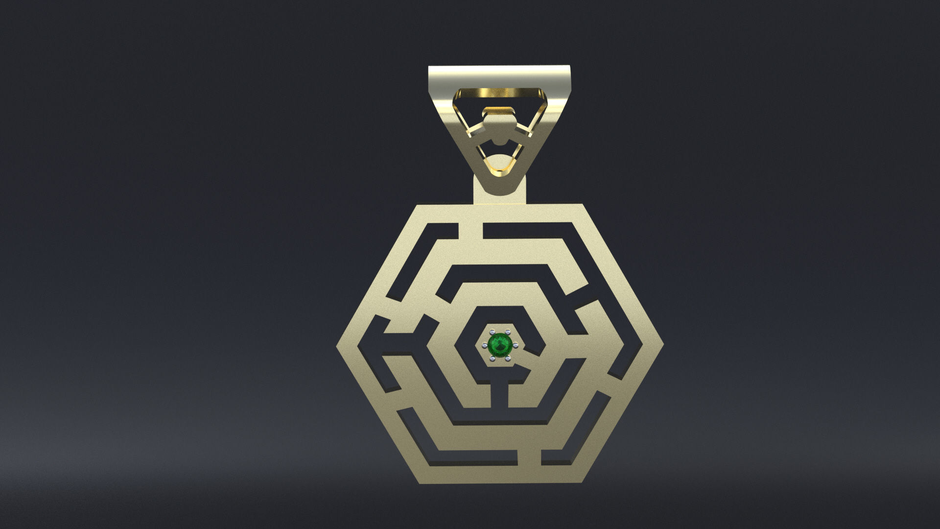 Pendant maze  for CNC or 3D print model_9