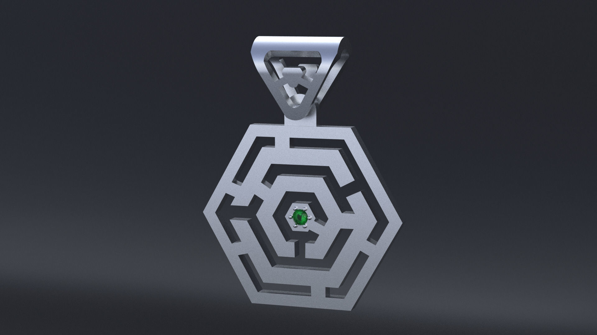 Pendant maze  for CNC or 3D print model_7