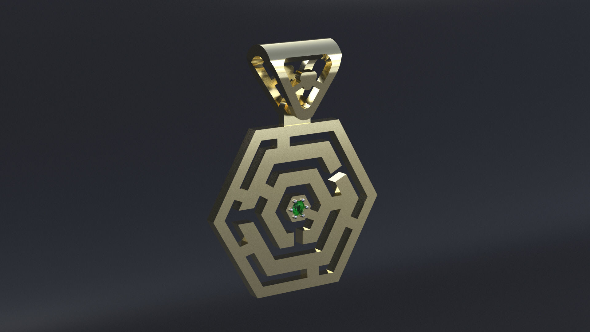 Pendant maze  for CNC or 3D print model_10