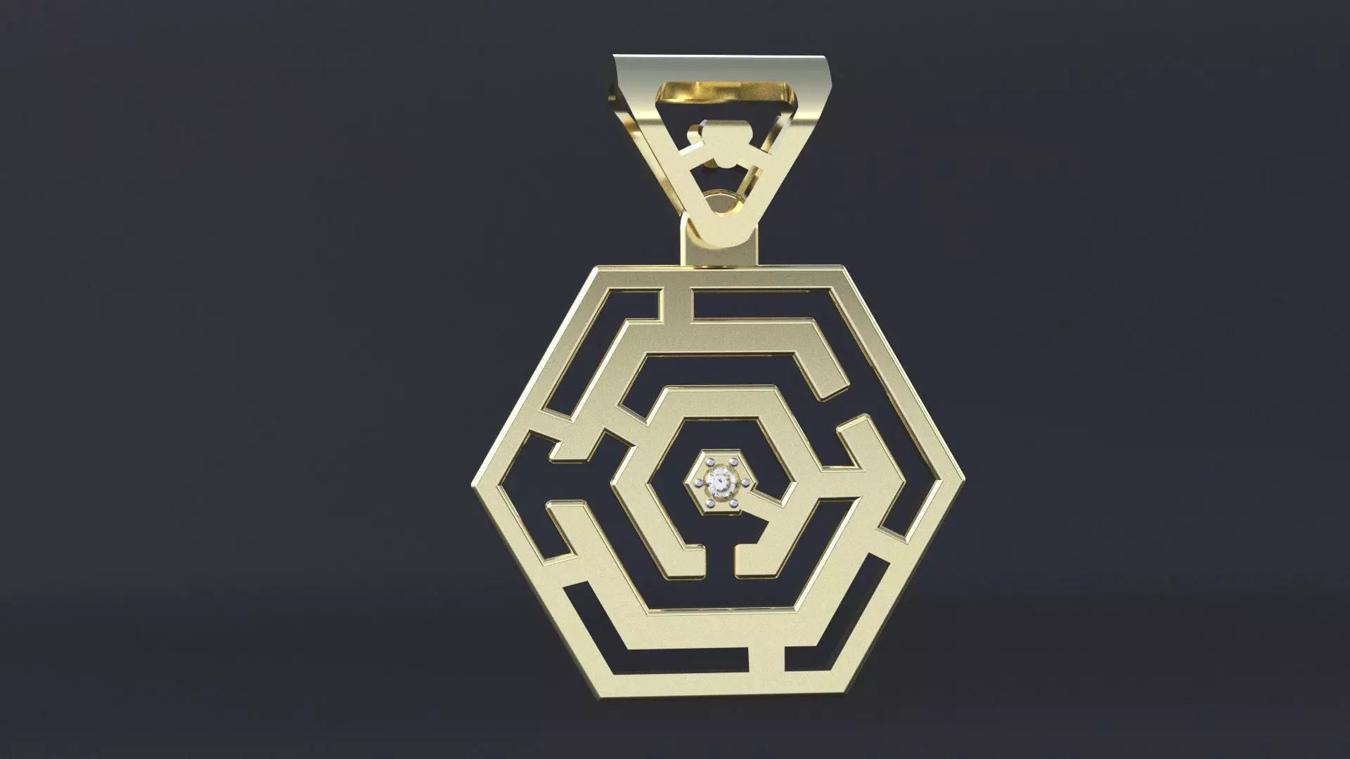 Pendant maze  for CNC or 3D print model_0