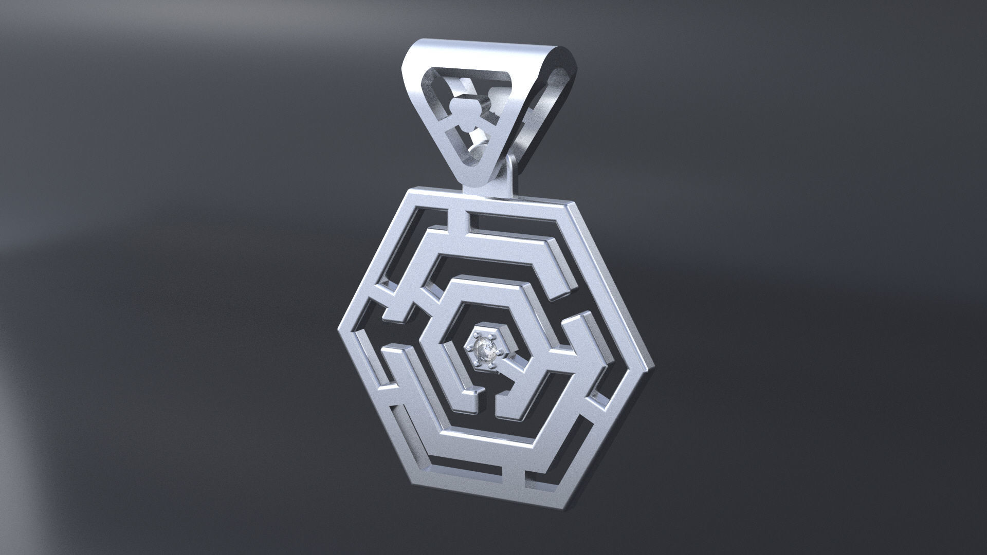 Pendant maze  for CNC or 3D print model_6