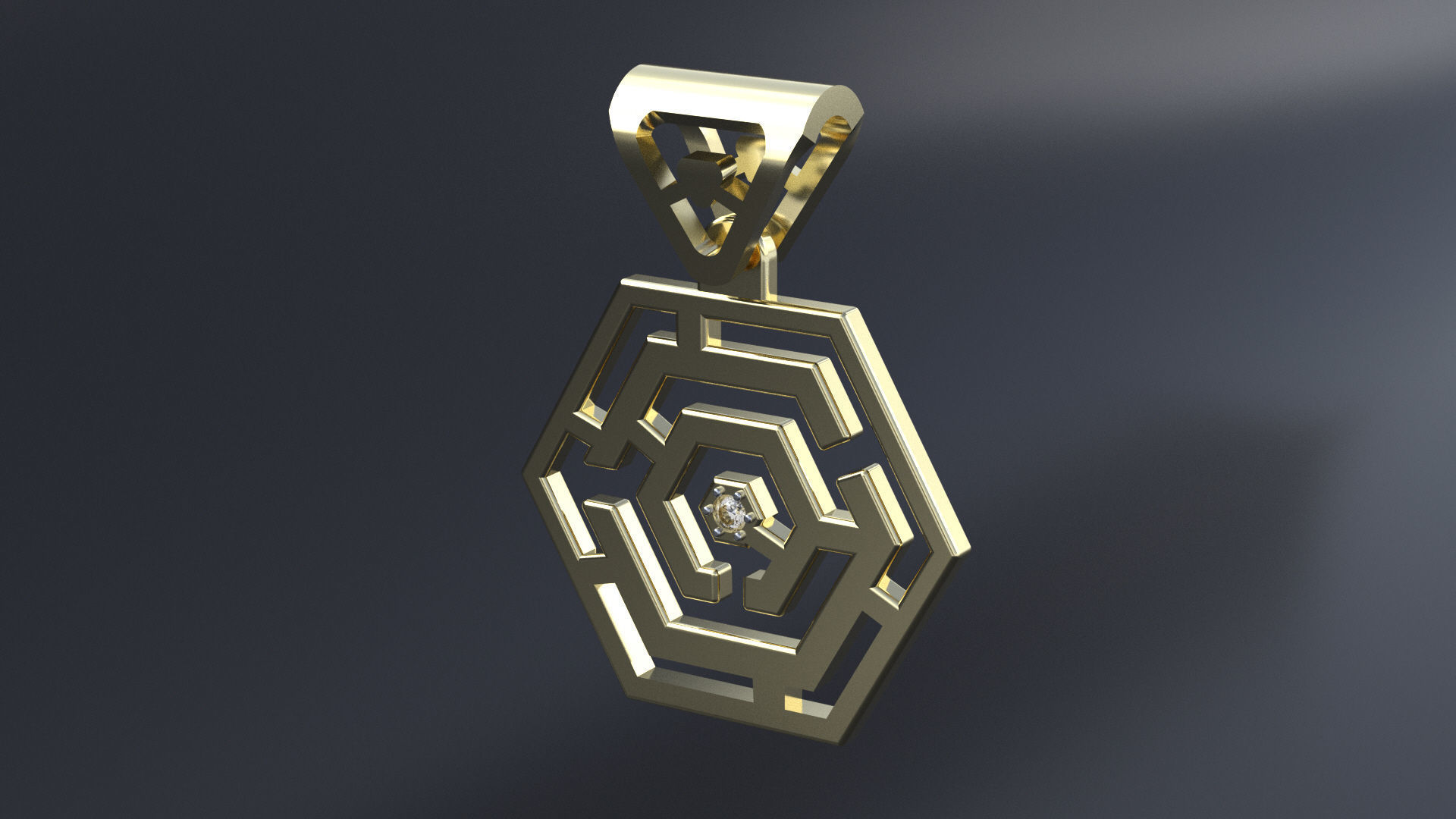 Pendant maze  for CNC or 3D print model_11
