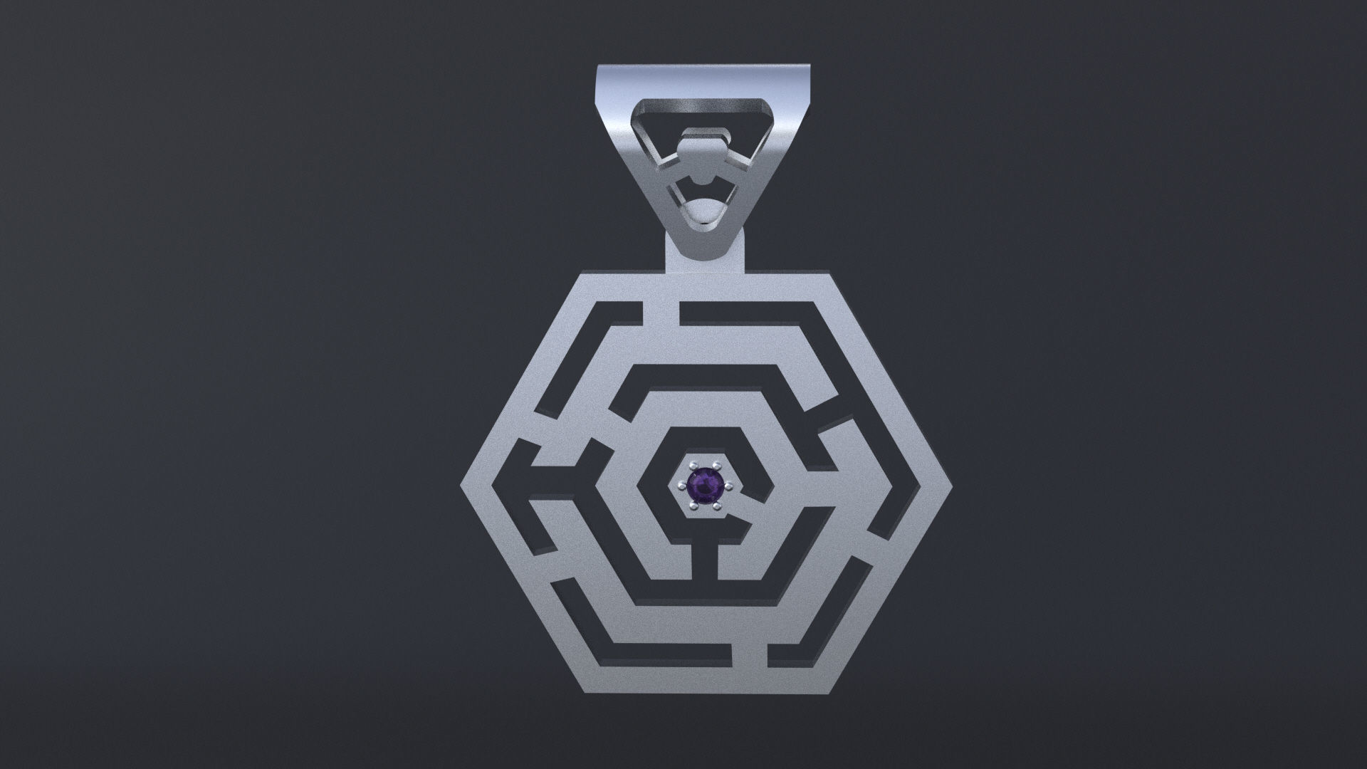 Pendant maze  for CNC or 3D print model_4