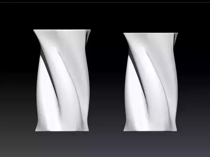 STL Vase Sculpture Geometric Vase Flower Basket Flower Disk 