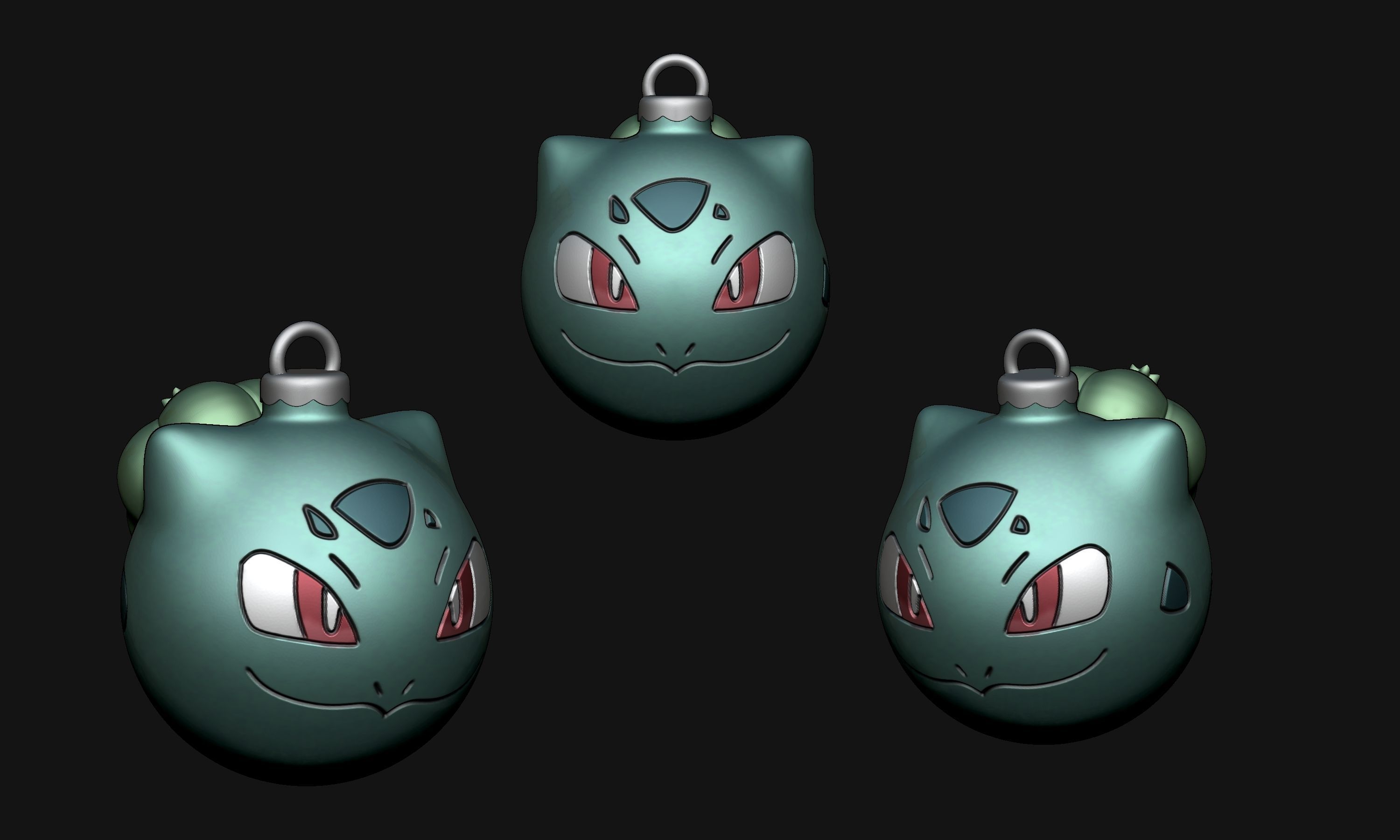 Pokemon - Christmas Ornament Bulbasaur 3D print model_2