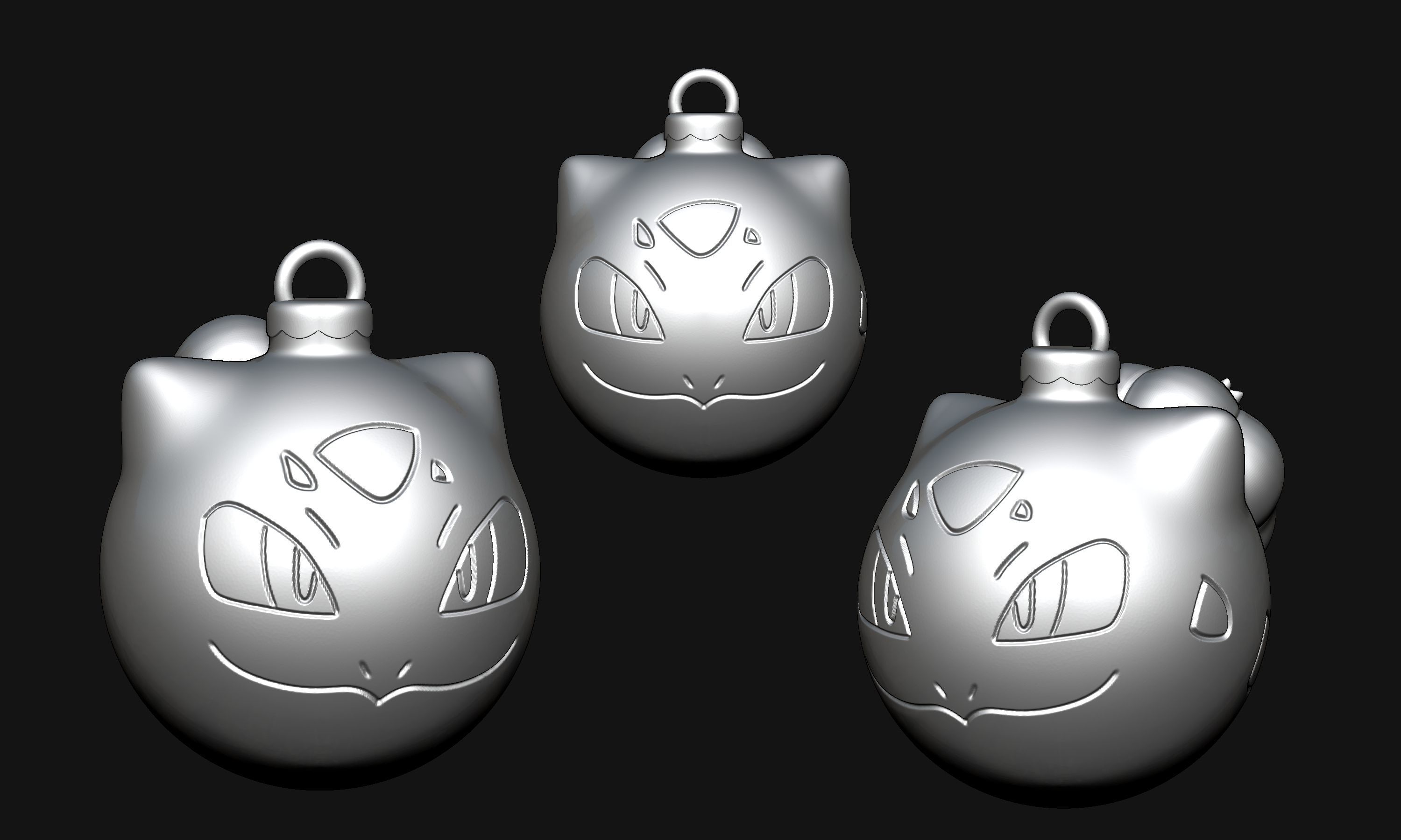 Pokemon - Christmas Ornament Bulbasaur 3D print model_5