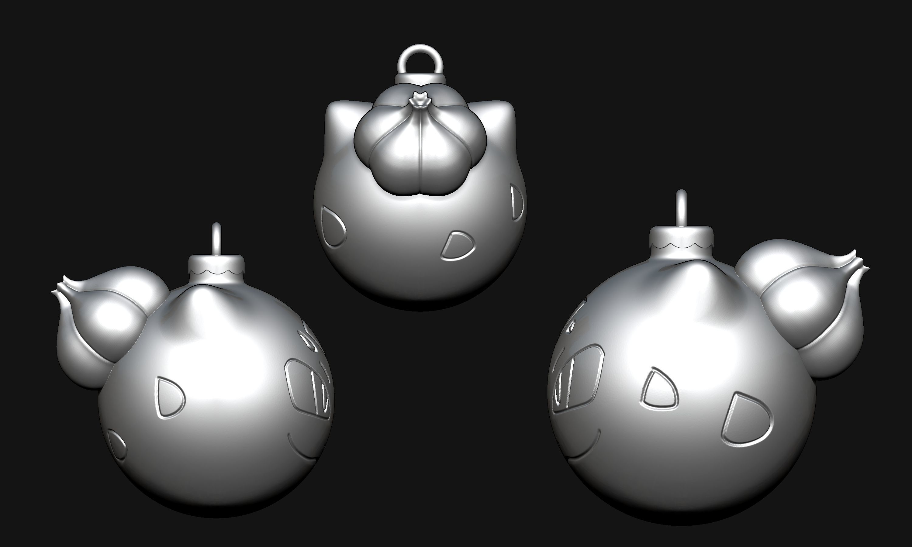 Pokemon - Christmas Ornament Bulbasaur 3D print model_6