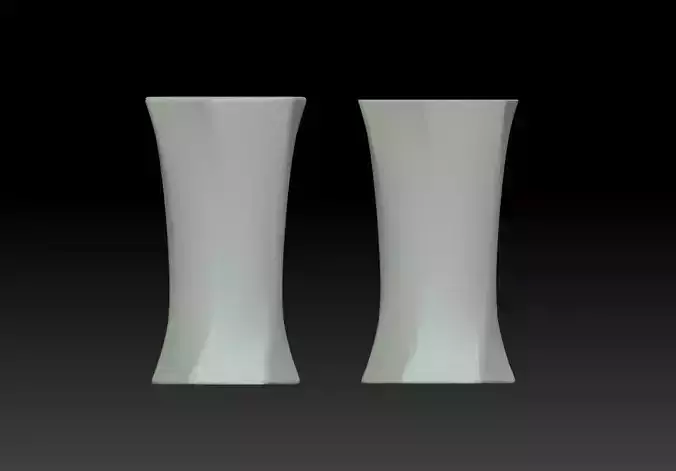  STL Vase Sculpture Geometric Vase Flower Basket Flower Disk 