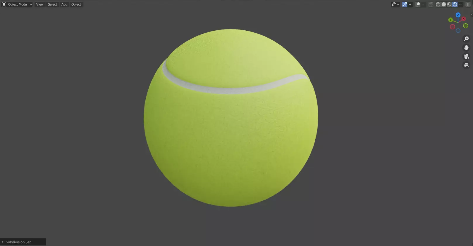 Tennis Ball Low-poly 3D model