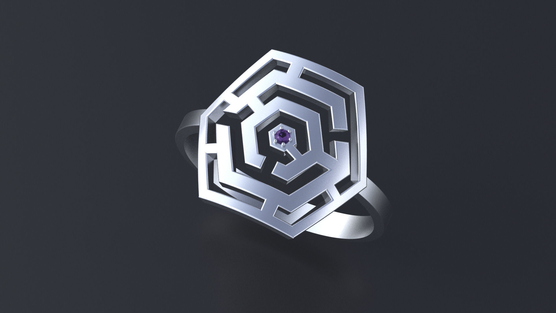 Ring maze for CNC or 3D print model_5