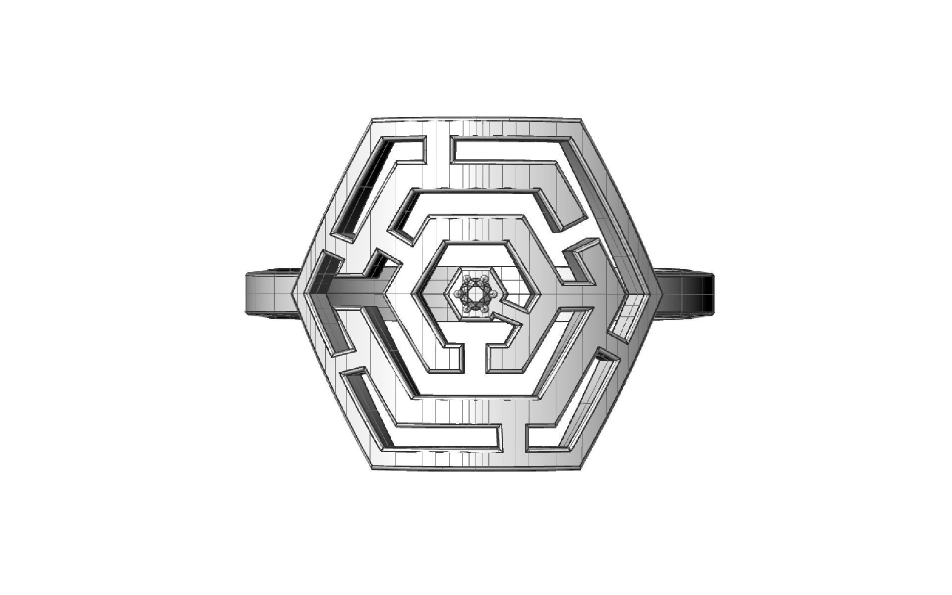 Ring maze for CNC or 3D print model_2