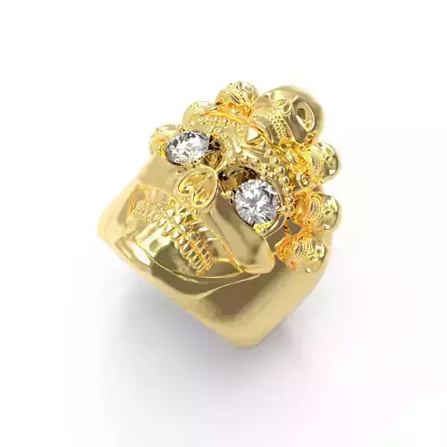 Calavera Ring skull ring 3D print model