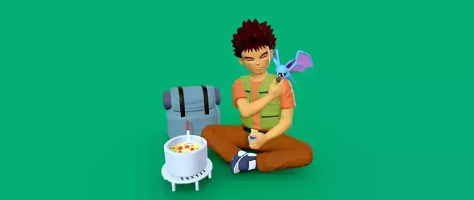 Brock cooking - Pokemon - 3D PRINT