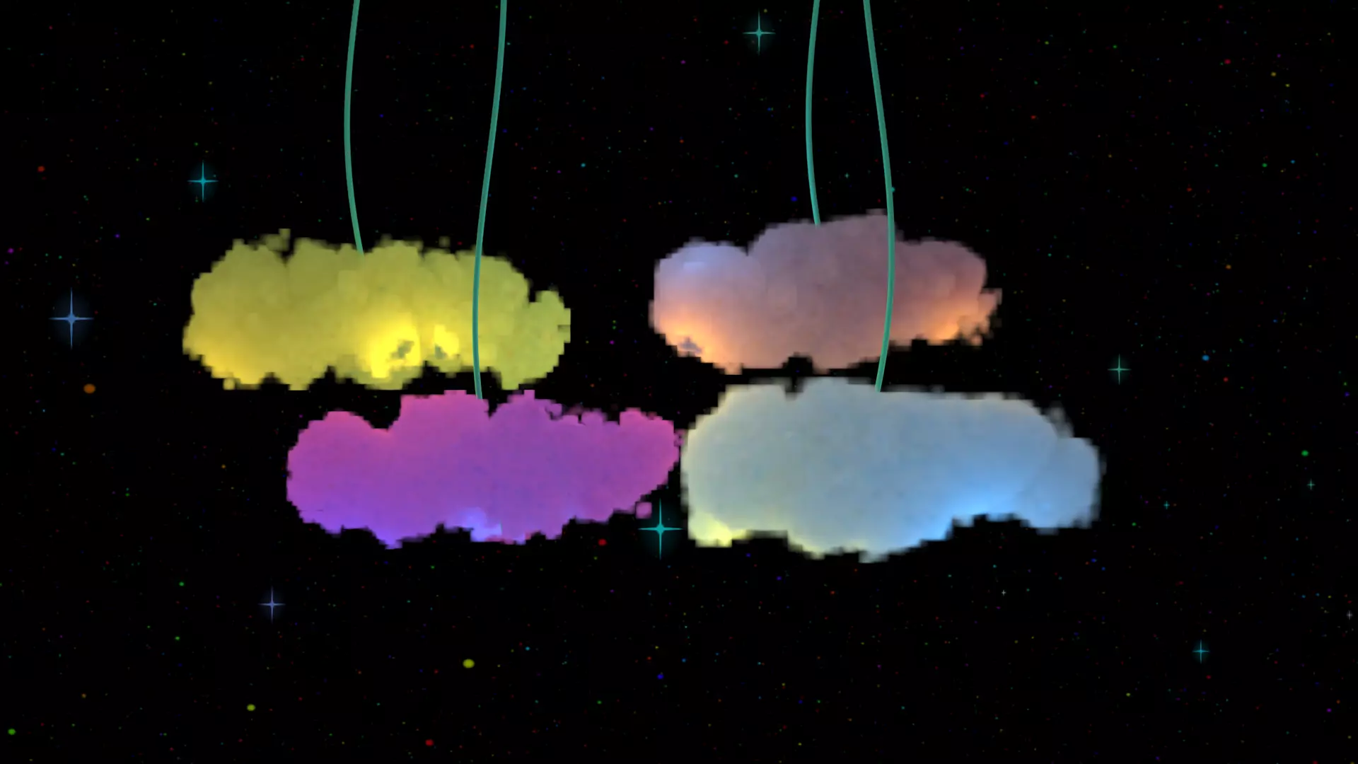 3DMAX color cloud light cloud CG luminous cotton ball Low-poly 3D model_0