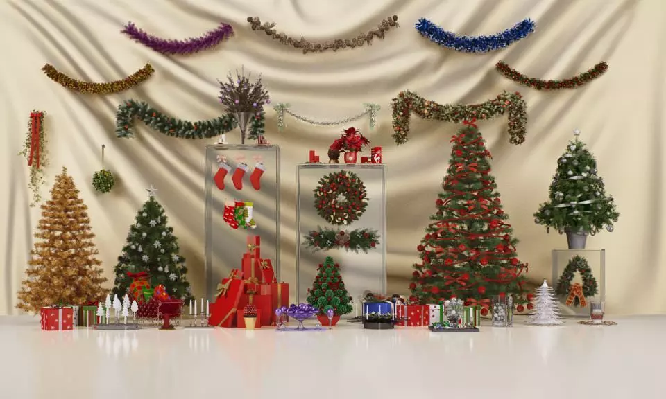 Archmodels vol 88 - Christmas Decorations Collection 3D model_0