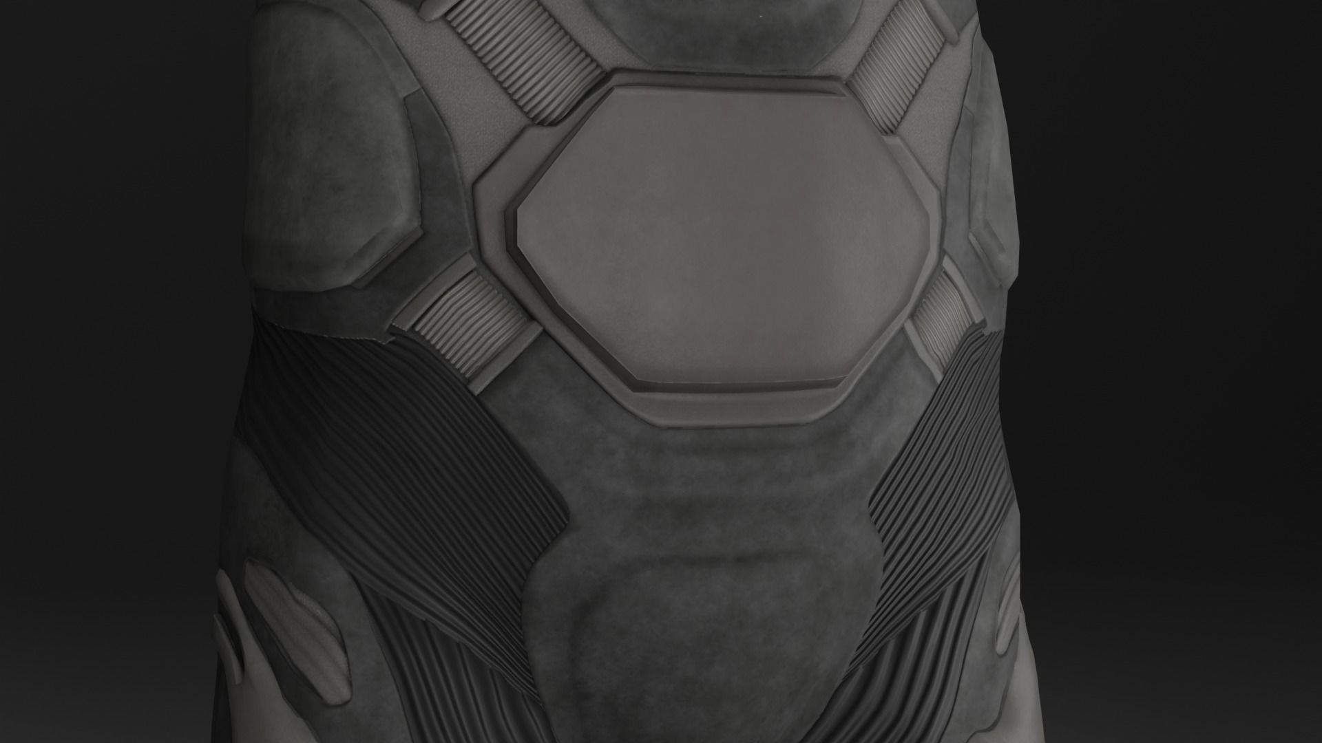 Lowpoly scifi space suit stillsuit character Low-poly 3D model_5