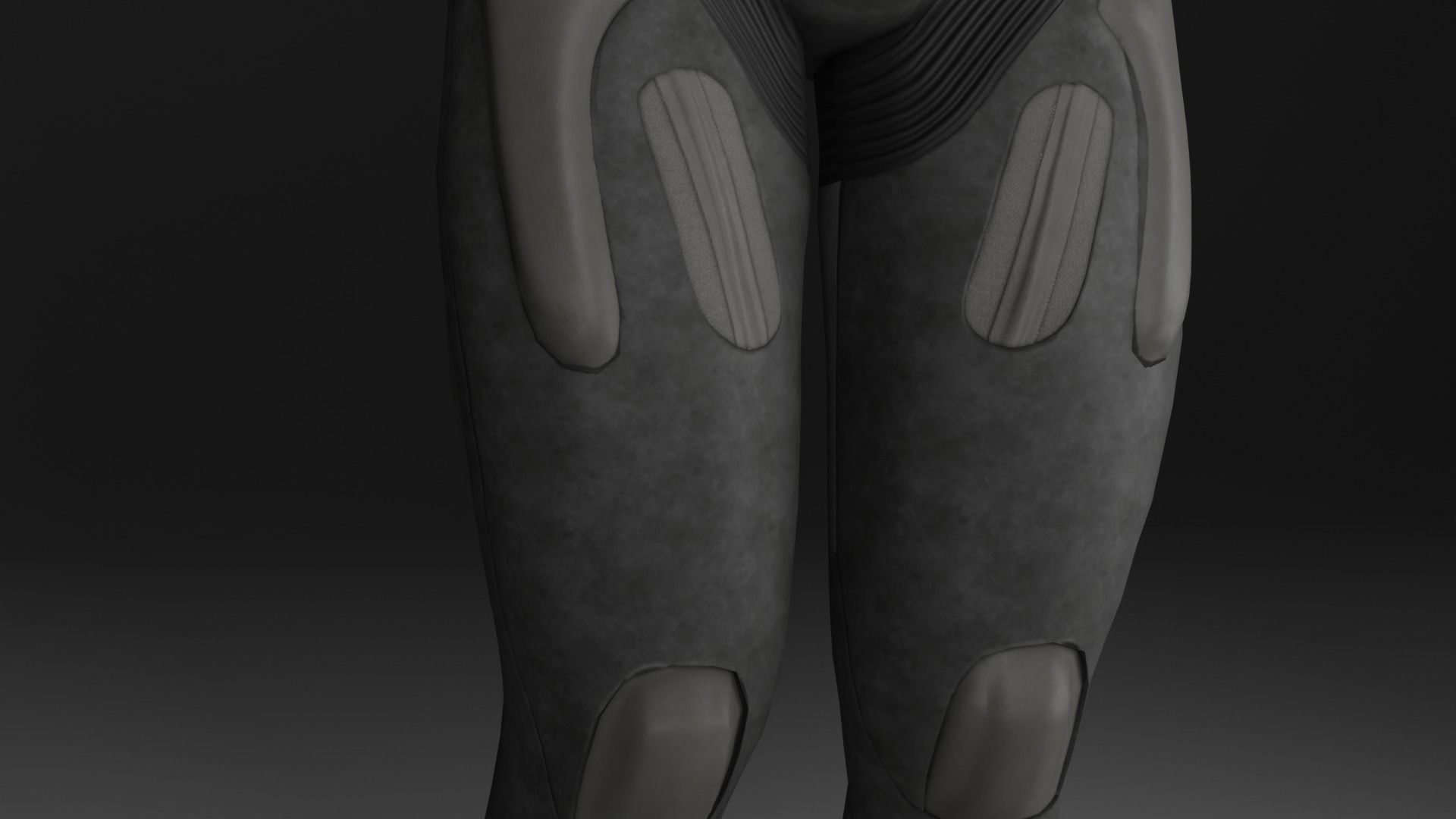 Lowpoly scifi space suit stillsuit character Low-poly 3D model_6