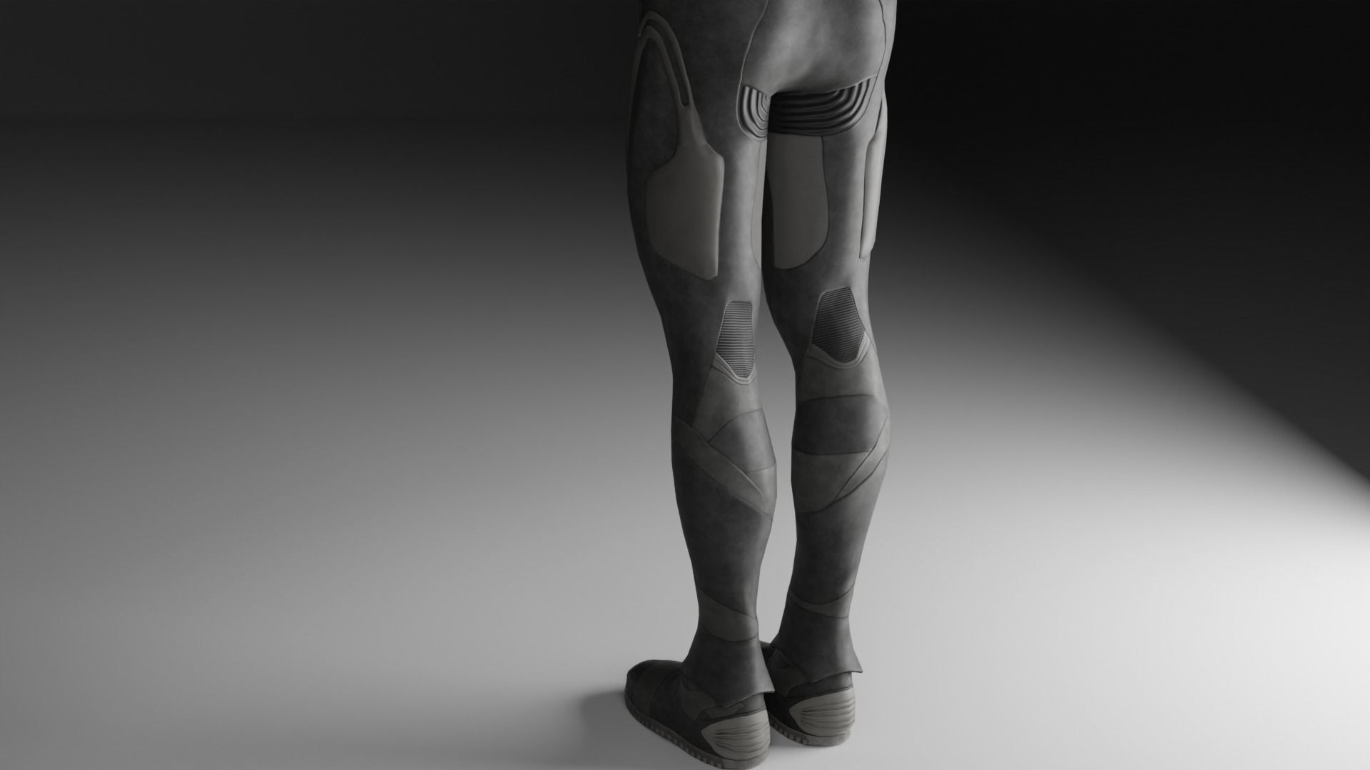 Lowpoly scifi space suit stillsuit character Low-poly 3D model_11