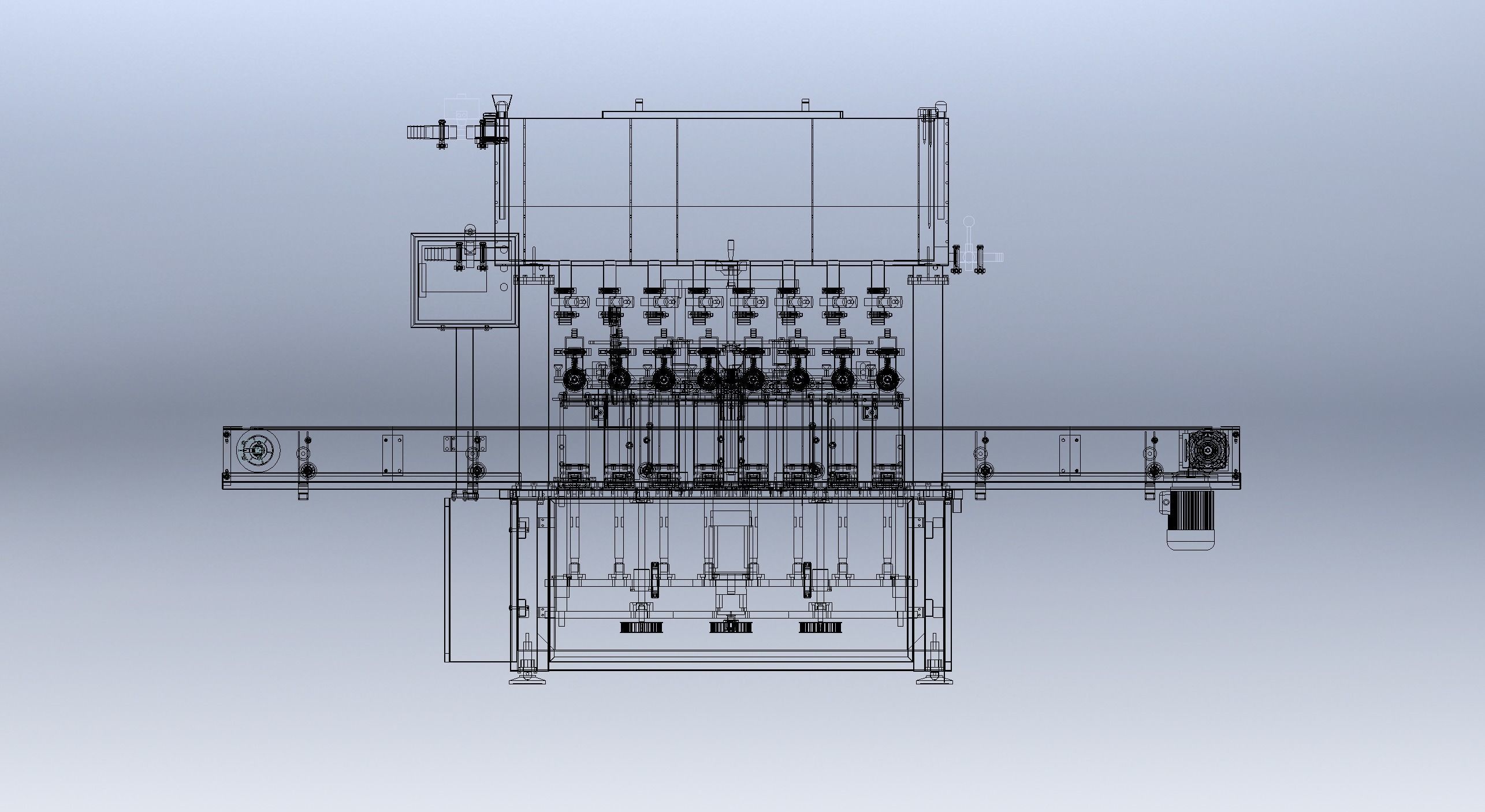 Liquid filling machine assembly line 3D model_11