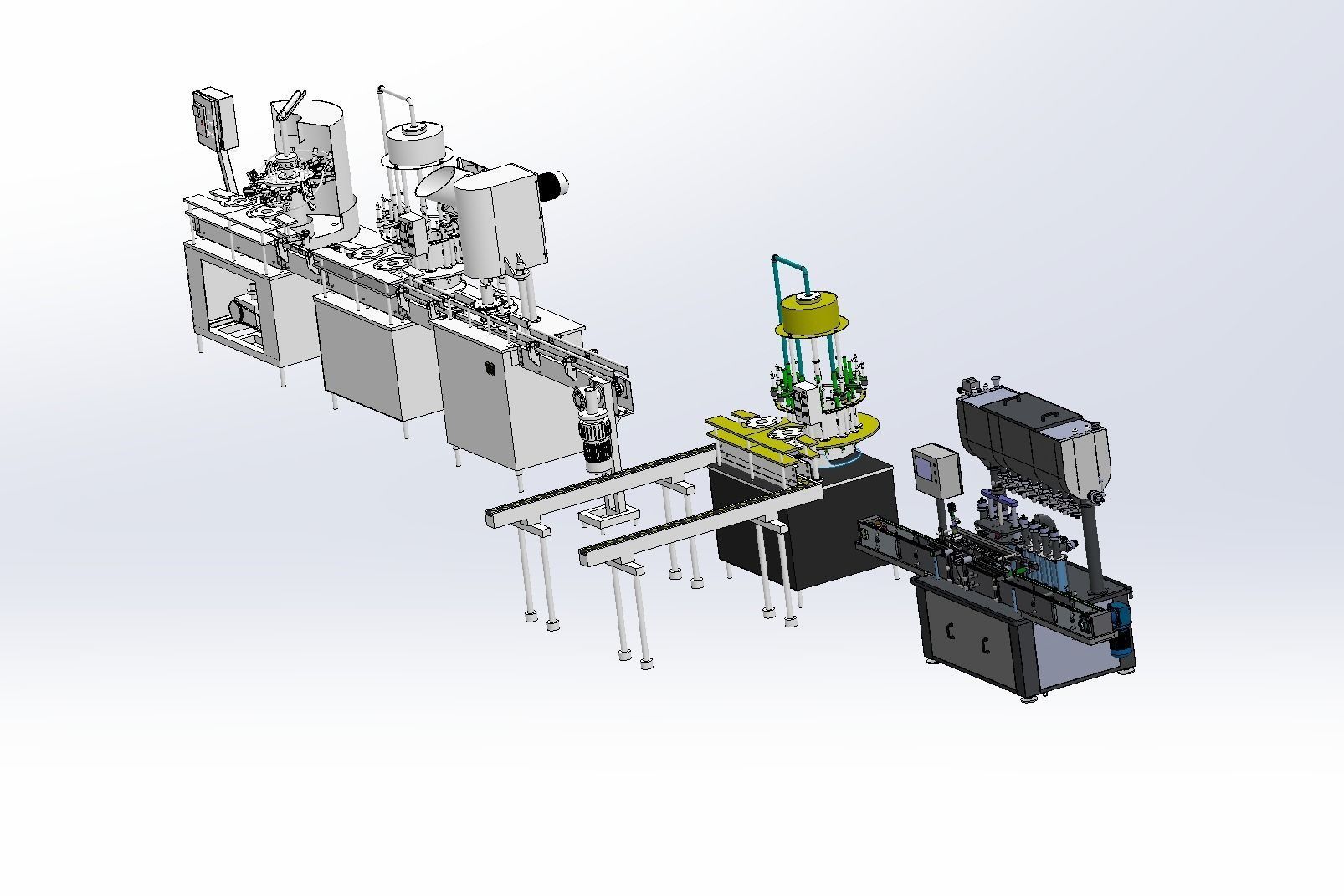Liquid filling machine assembly line 3D model_22
