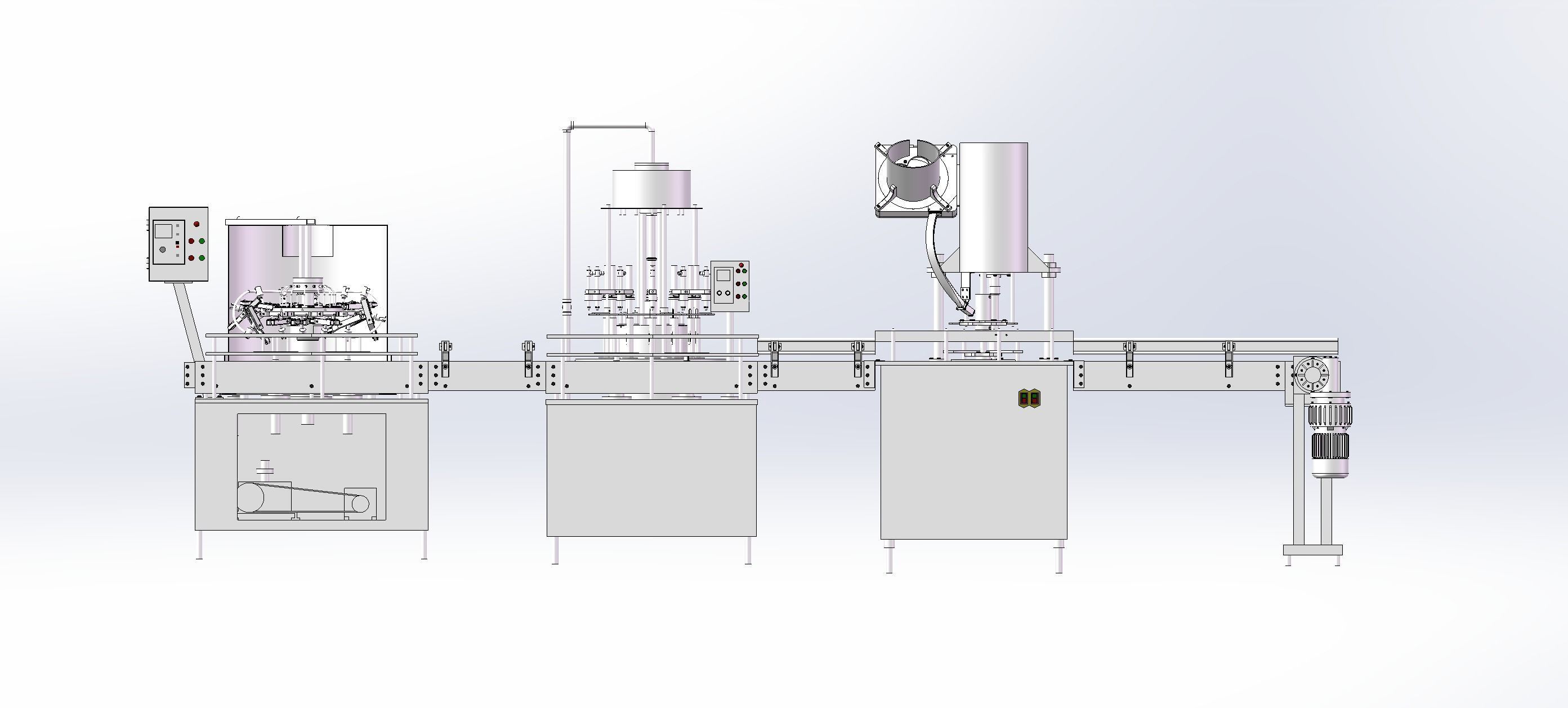 Liquid filling machine assembly line 3D model_17