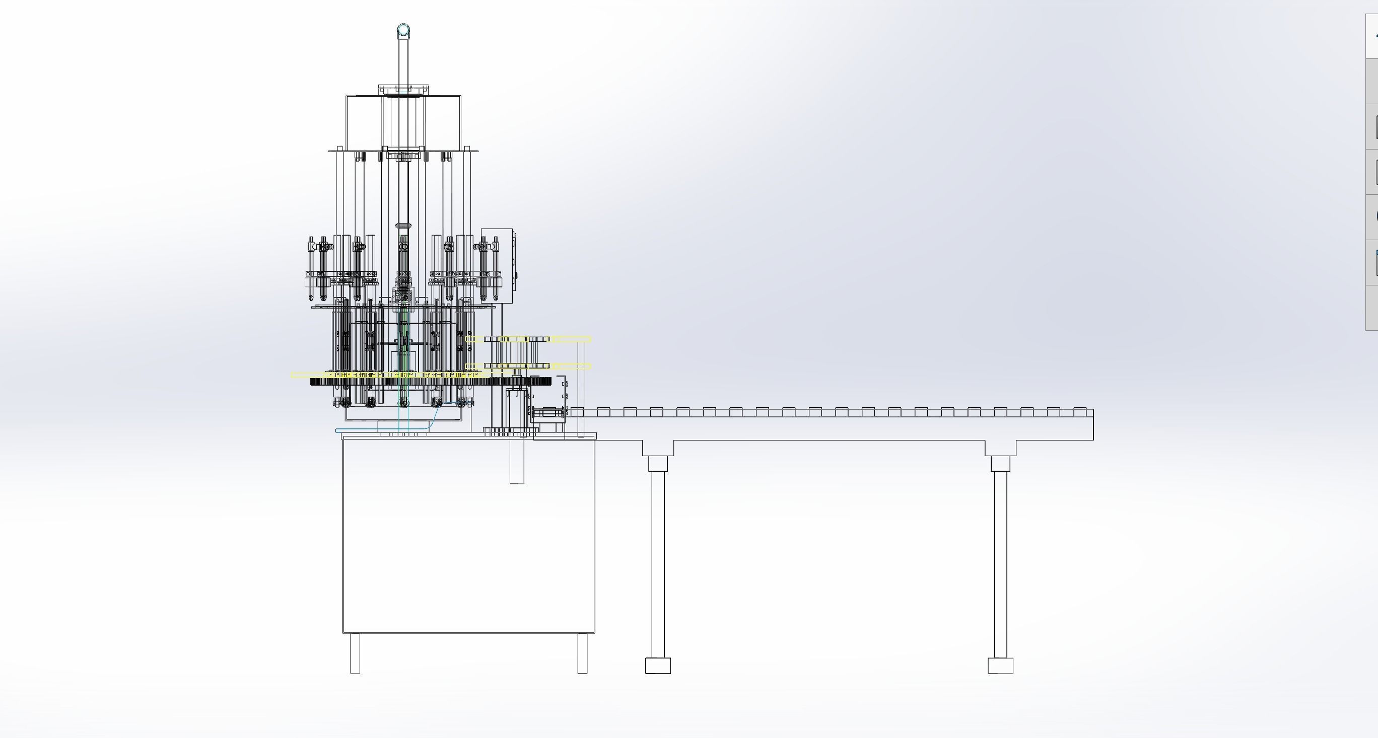 Liquid filling machine assembly line 3D model_9