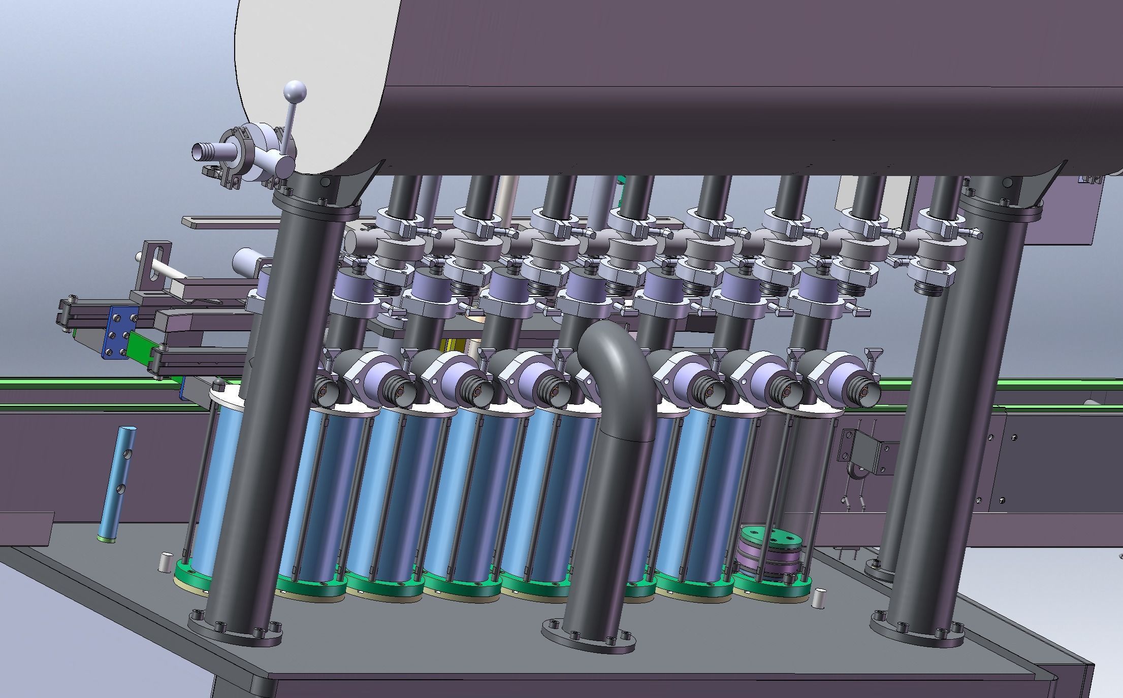 Liquid filling machine assembly line 3D model_4