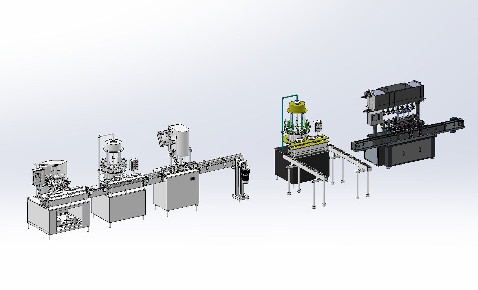 Liquid filling machine assembly line 3D model_19