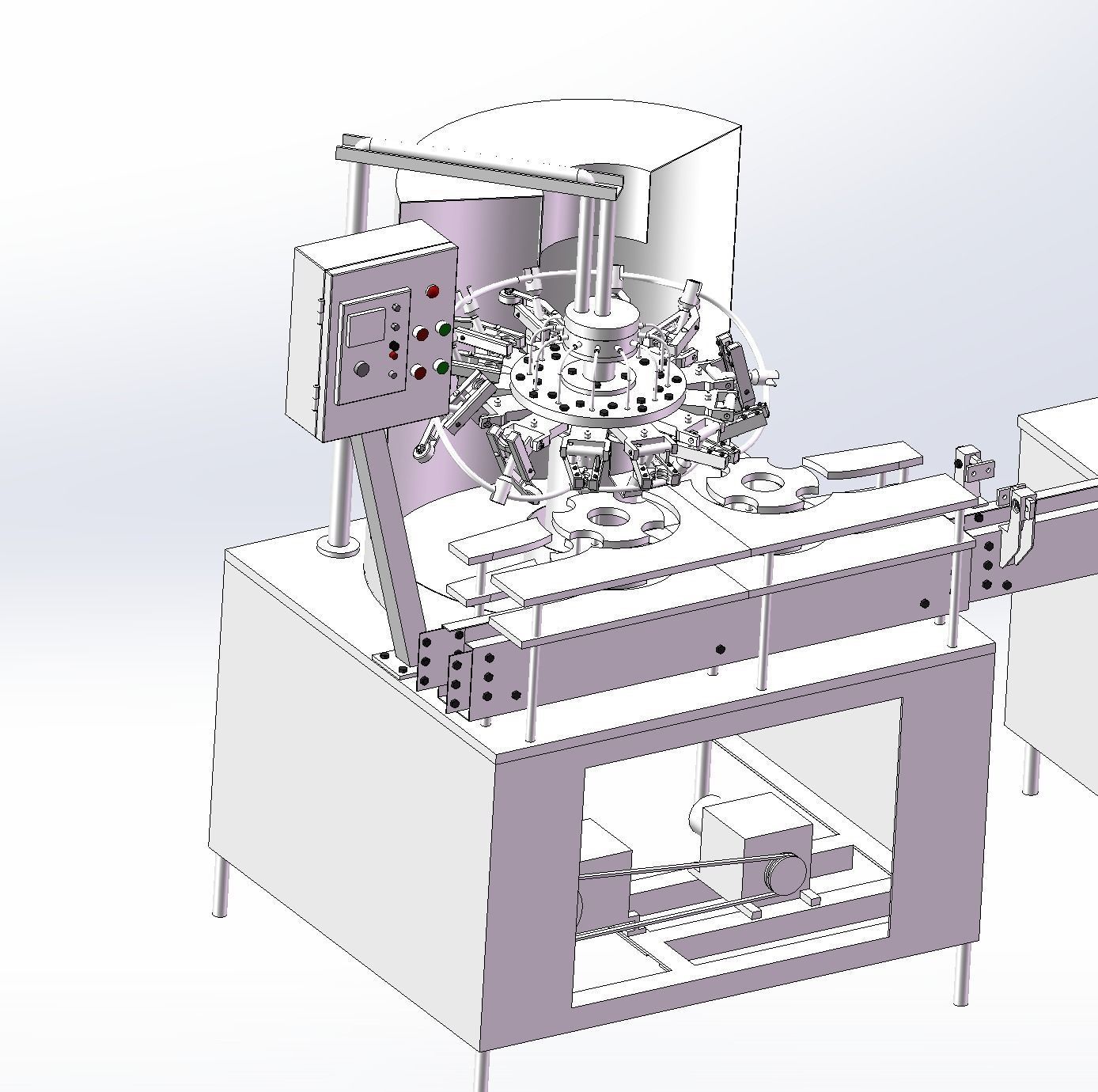 Liquid filling machine assembly line 3D model_13