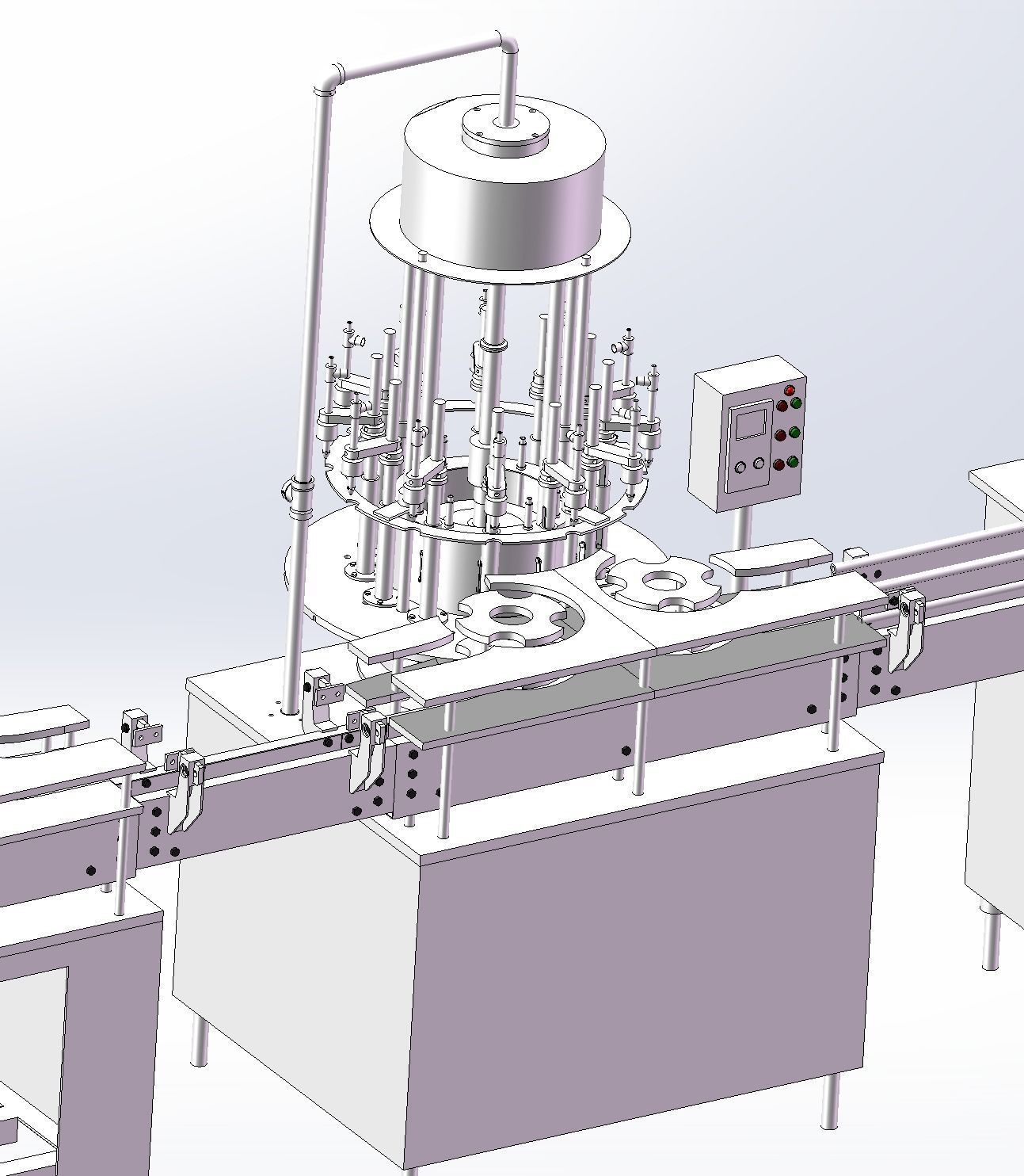Liquid filling machine assembly line 3D model_14