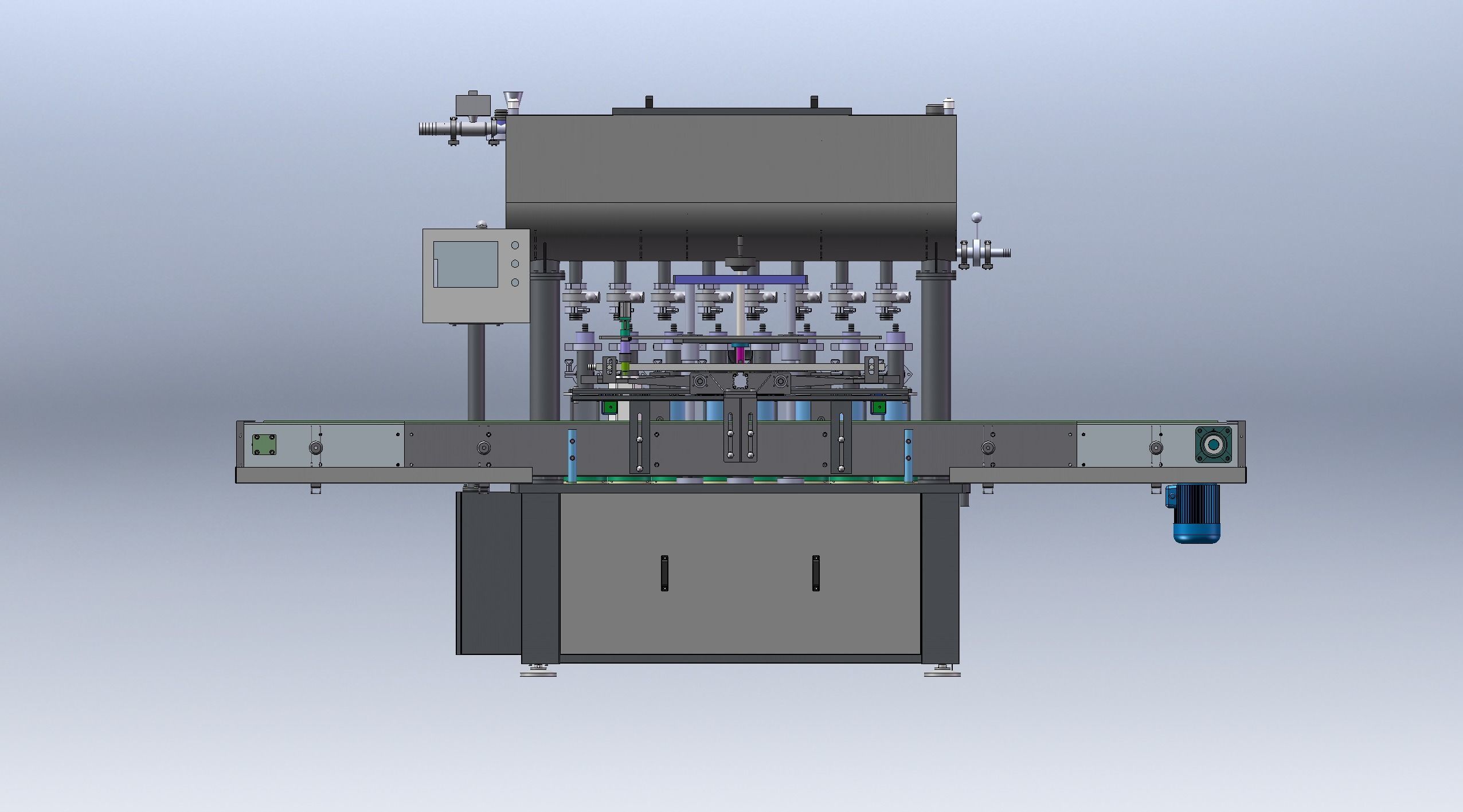Liquid filling machine assembly line 3D model_10