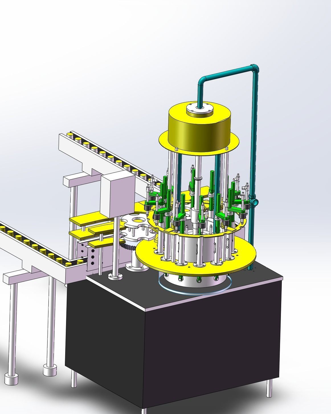 Liquid filling machine assembly line 3D model_7