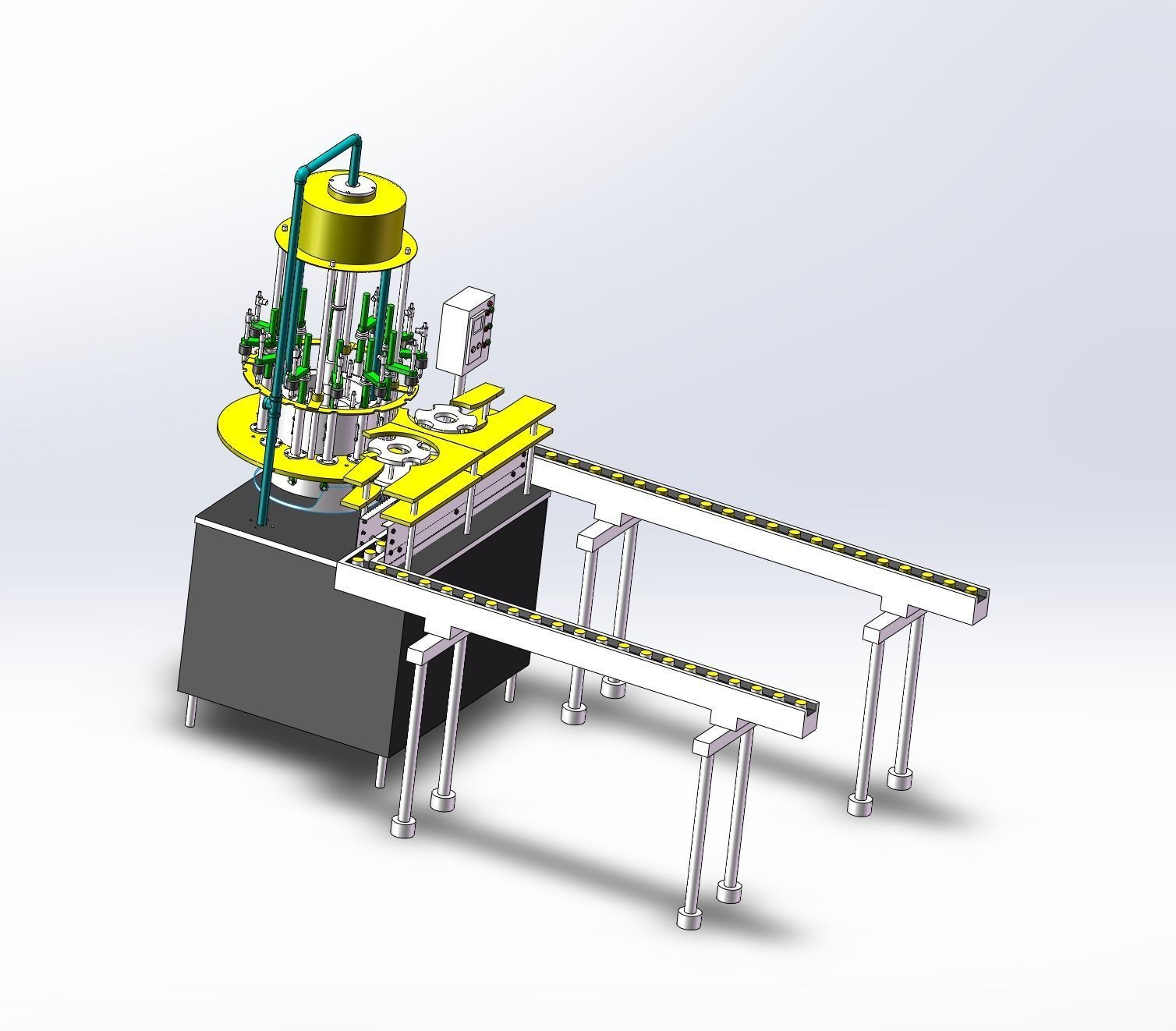 Liquid filling machine assembly line 3D model_6