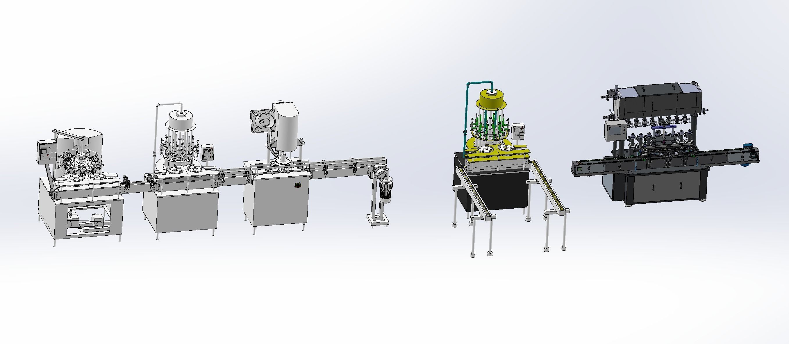 Liquid filling machine assembly line 3D model_20