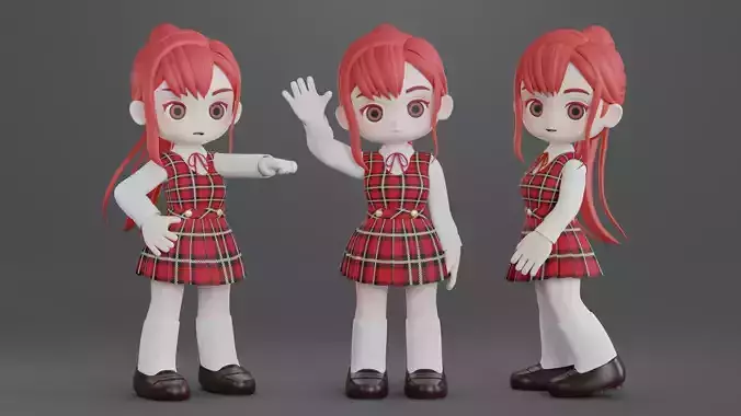 Chibi Japanese High School Girl