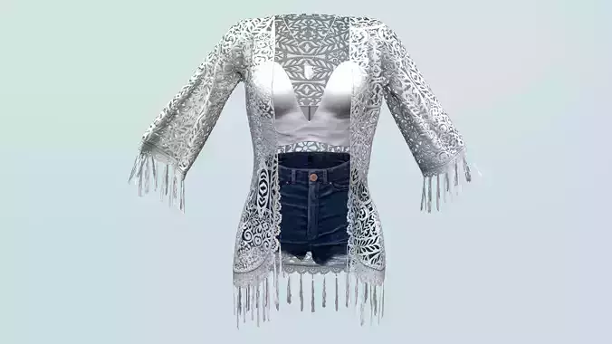 4in1 Women Short Jeans Pants Outfit