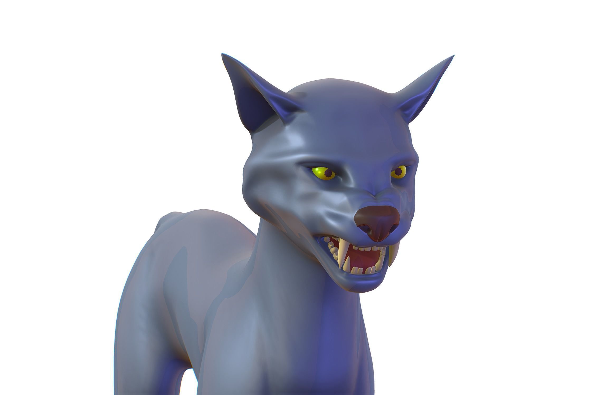 High Poly Realistic Cat Ravenous Serval 3D model_11