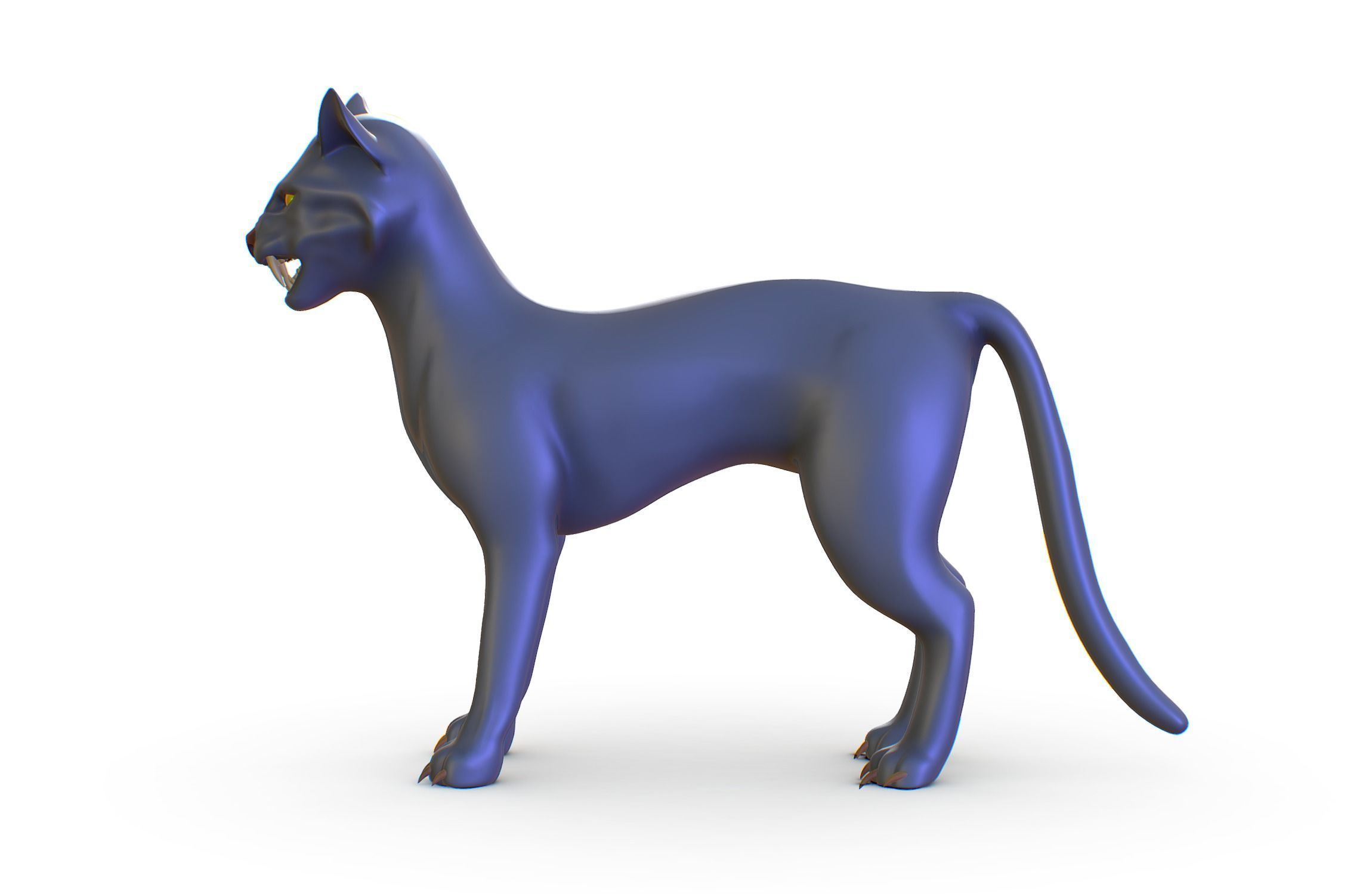 High Poly Realistic Cat Ravenous Serval 3D model_6