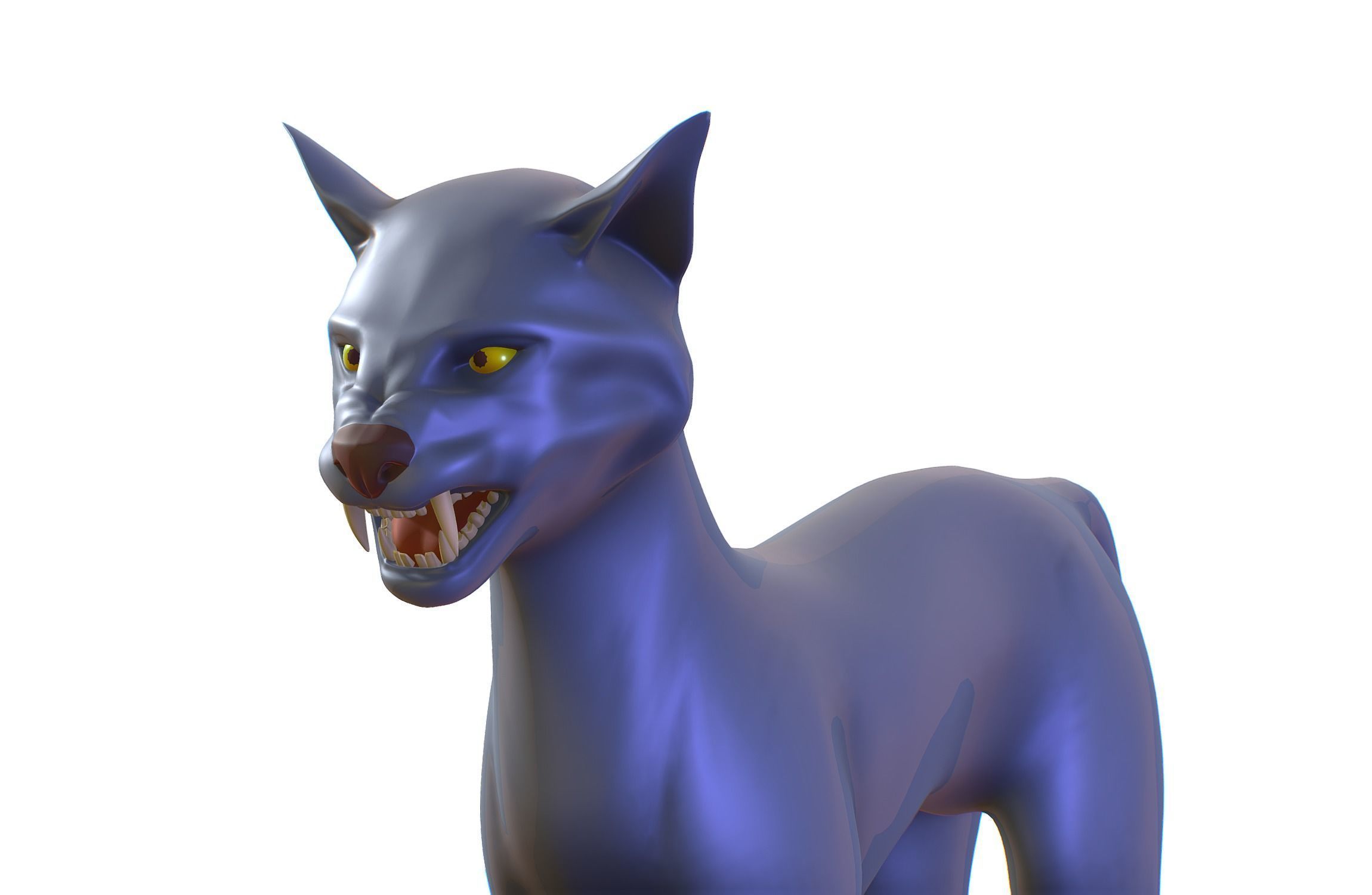 High Poly Realistic Cat Ravenous Serval 3D model_14