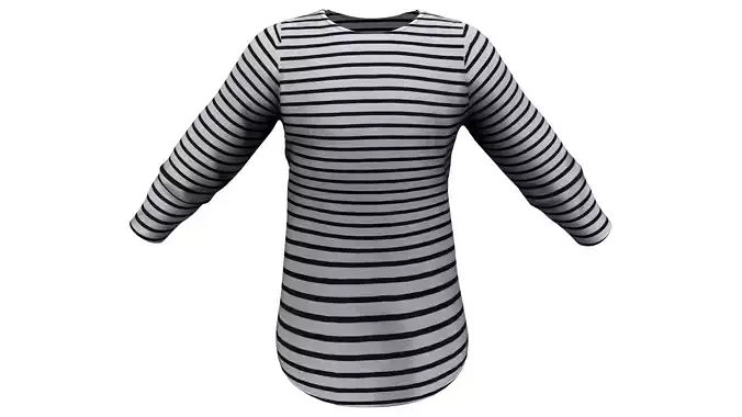 Men Long Sleeve Stripes Oversize Hip Hop Tshirt