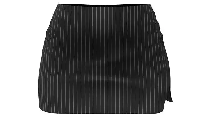 Office Lady Striped Mini Skirt